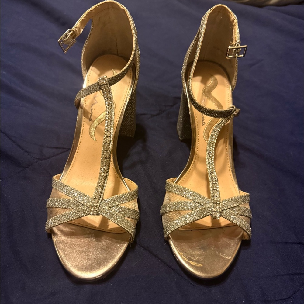 Nina Glittering Silver Heels